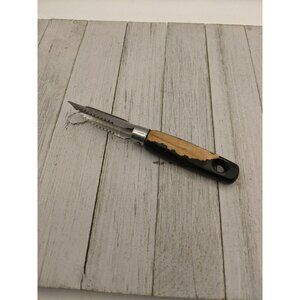 EKCO Stainless Steel Serrated Corer USA 6 3/4" Black Wood Handle